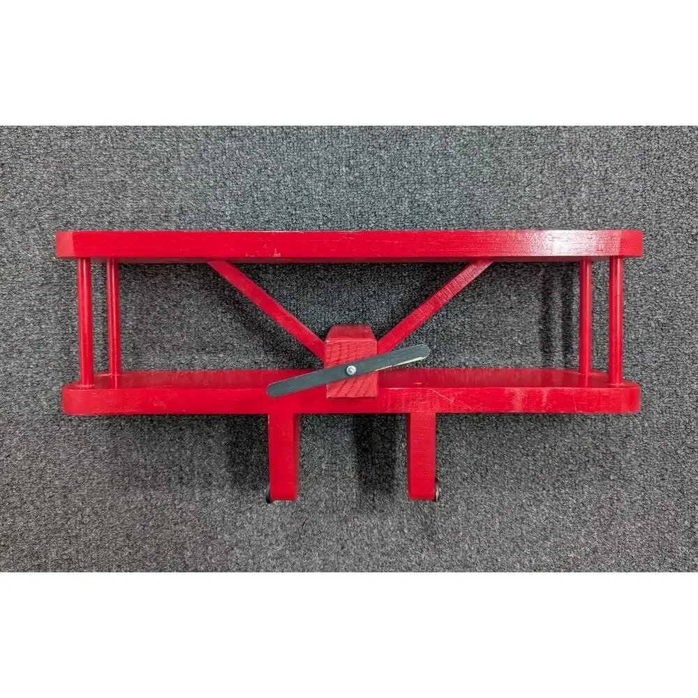 Mr. Train Red Wood Decorative Airplane Wall Shelf Decor Wheels Propeller Move
